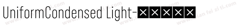 UniformCondensed Light字体转换